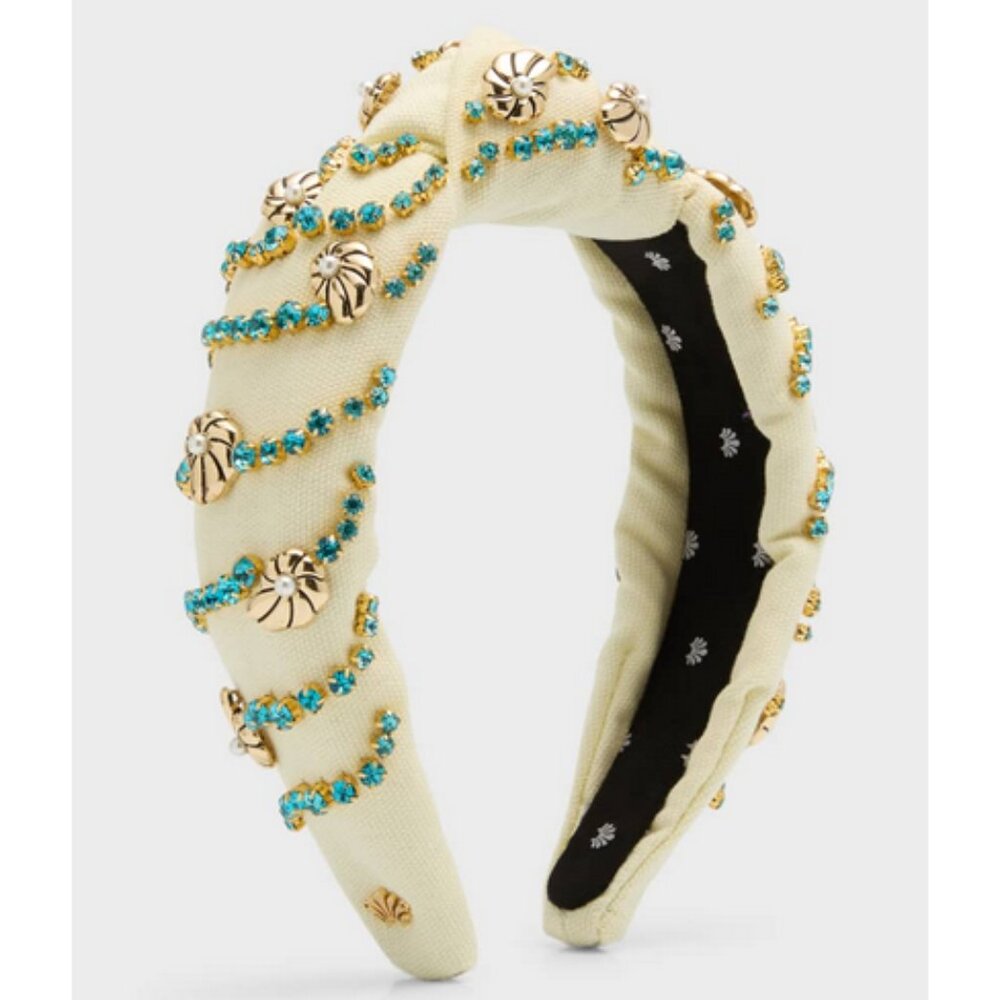 Lele Sadoughi Nautilus Embellished Knotted Headband NWT